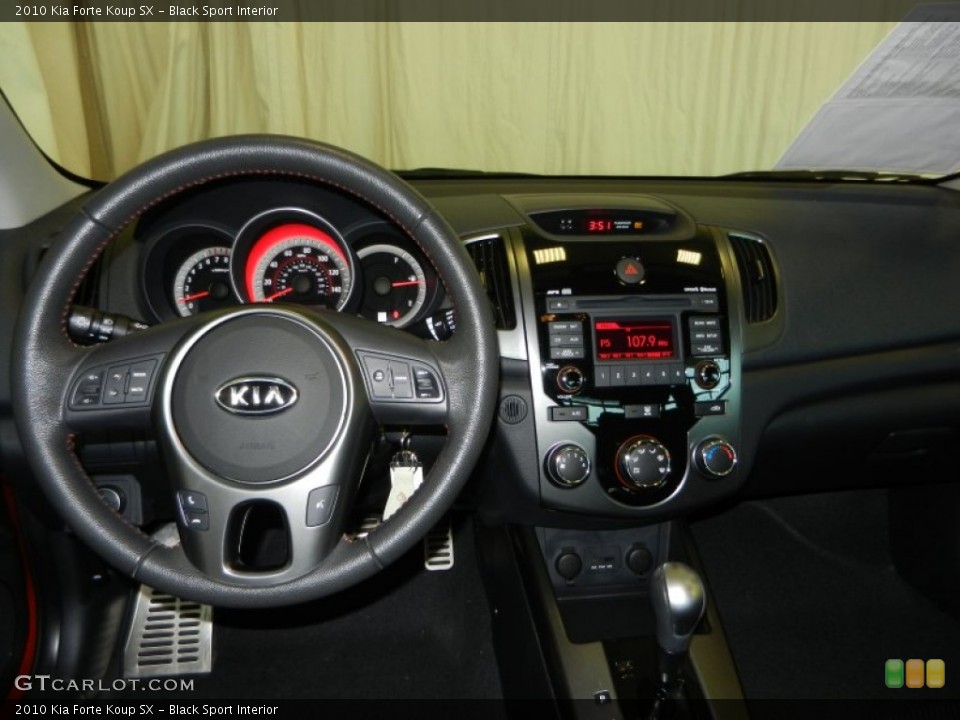 Black Sport Interior Dashboard for the 2010 Kia Forte Koup SX #78544440