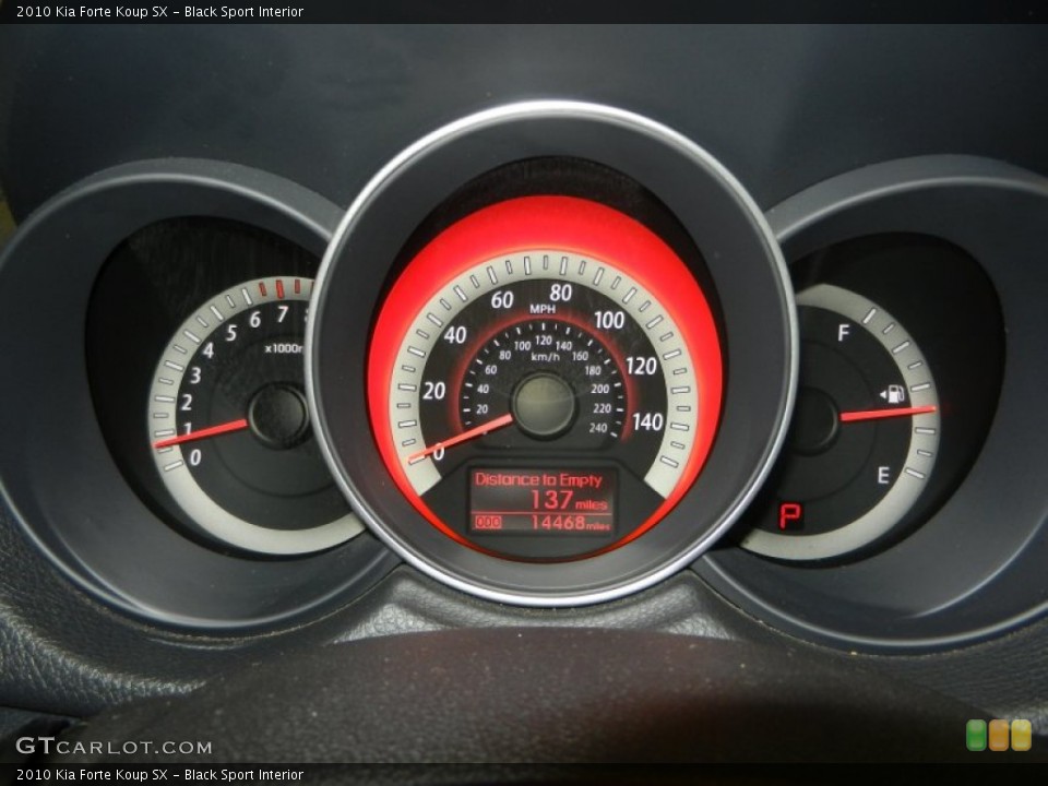 Black Sport Interior Gauges for the 2010 Kia Forte Koup SX #78544443