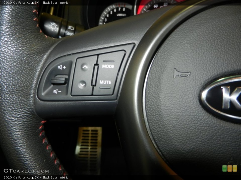 Black Sport Interior Controls for the 2010 Kia Forte Koup SX #78544452
