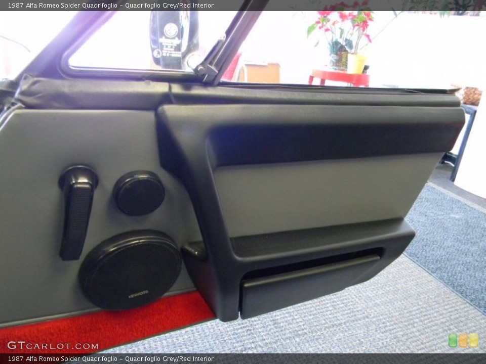 Quadrifoglio Grey/Red Interior Door Panel for the 1987 Alfa Romeo Spider Quadrifoglio #78545040