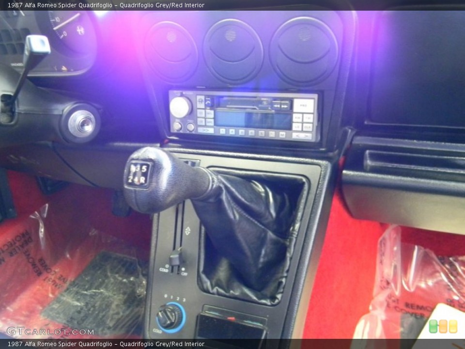 Quadrifoglio Grey/Red Interior Transmission for the 1987 Alfa Romeo Spider Quadrifoglio #78545049