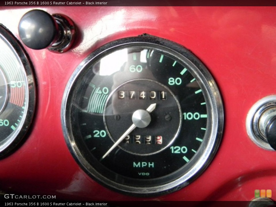 Black Interior Gauges for the 1963 Porsche 356 B 1600 S Reutter Cabriolet #78545166