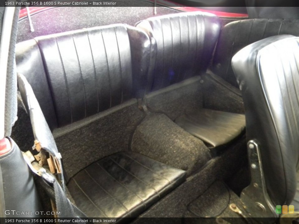 Black Interior Rear Seat for the 1963 Porsche 356 B 1600 S Reutter Cabriolet #78545181
