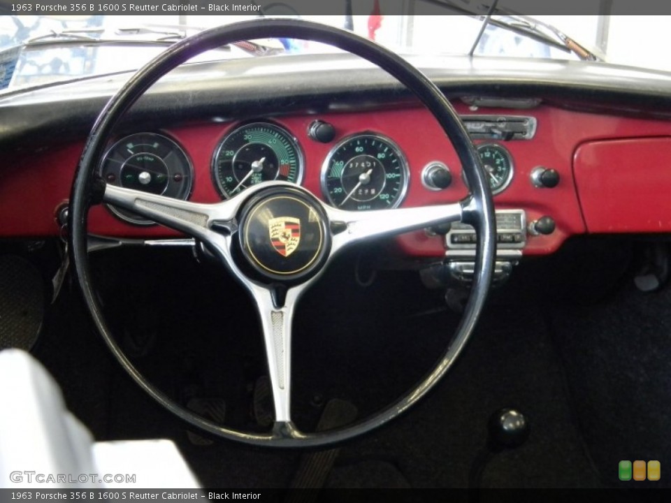 Black Interior Steering Wheel for the 1963 Porsche 356 B 1600 S Reutter Cabriolet #78545187