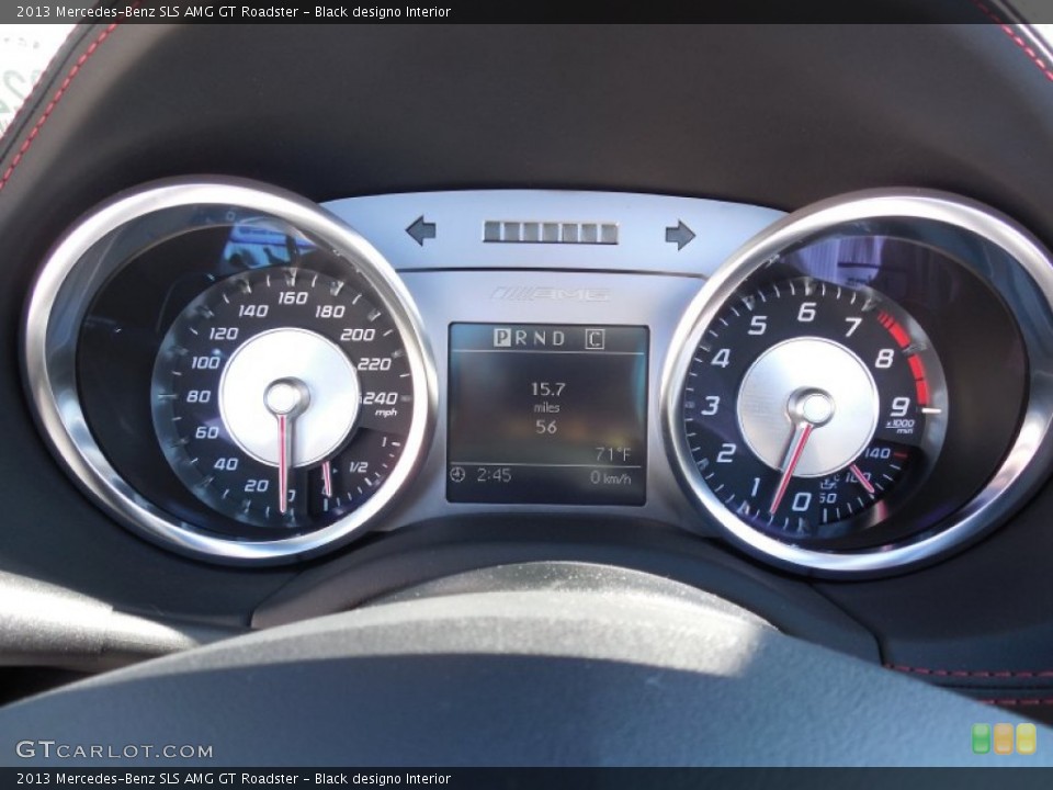 Black designo Interior Gauges for the 2013 Mercedes-Benz SLS AMG GT Roadster #78546755