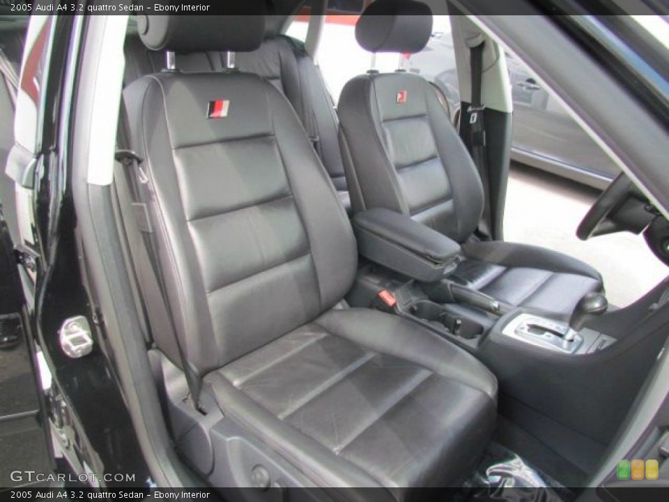 Ebony Interior Front Seat for the 2005 Audi A4 3.2 quattro Sedan #78547535