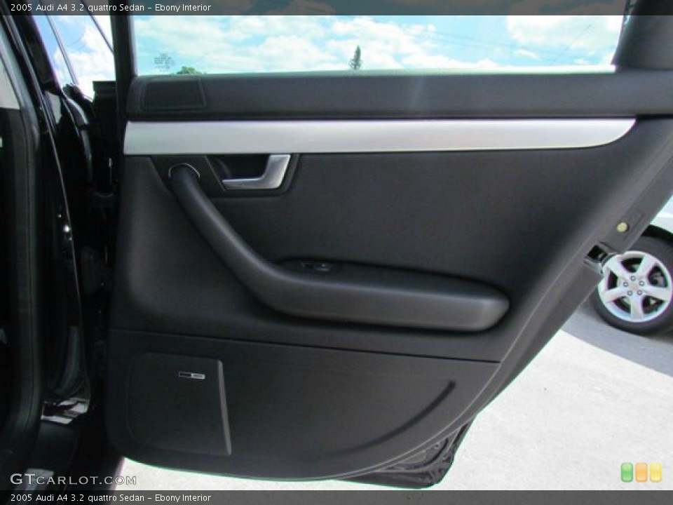 Ebony Interior Door Panel for the 2005 Audi A4 3.2 quattro Sedan #78547624