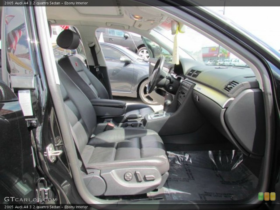 Ebony Interior Front Seat for the 2005 Audi A4 3.2 quattro Sedan #78547637