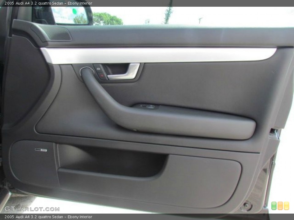 Ebony Interior Door Panel for the 2005 Audi A4 3.2 quattro Sedan #78547640