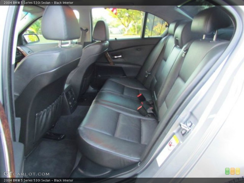 Black Interior Rear Seat for the 2004 BMW 5 Series 530i Sedan #78548240