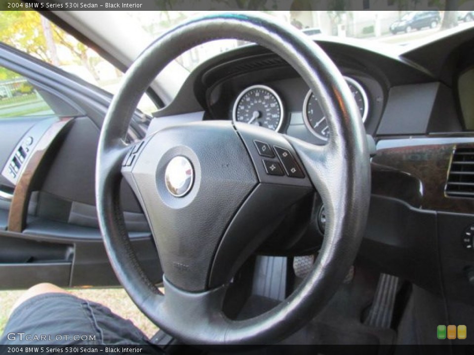 Black Interior Steering Wheel for the 2004 BMW 5 Series 530i Sedan #78548369