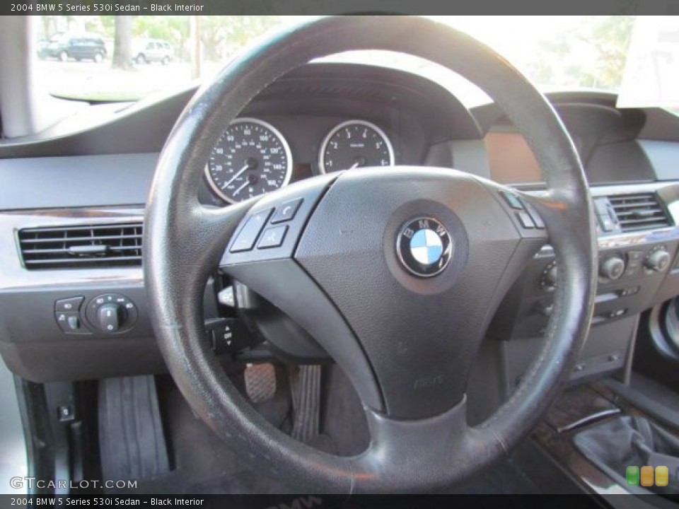 Black Interior Steering Wheel for the 2004 BMW 5 Series 530i Sedan #78548420