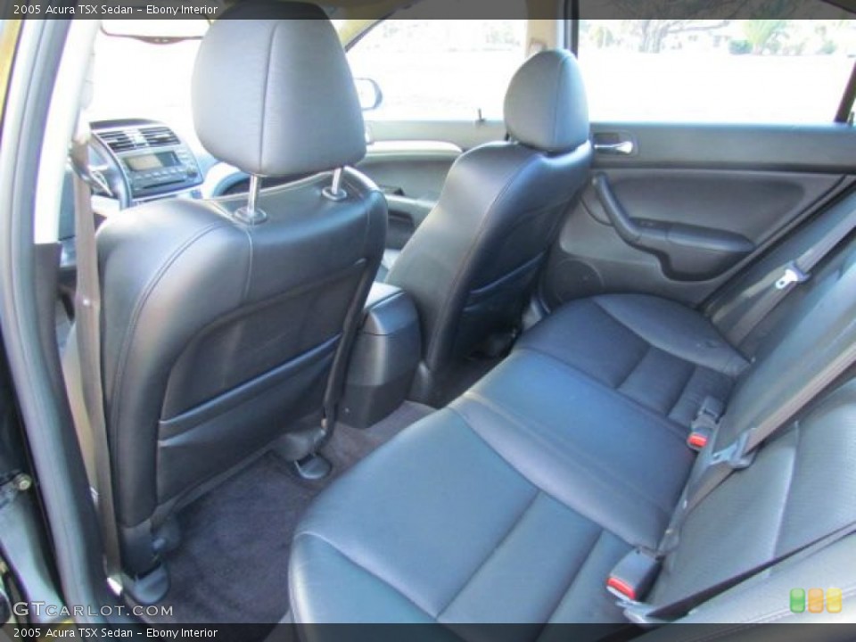 Ebony Interior Rear Seat for the 2005 Acura TSX Sedan #78549197