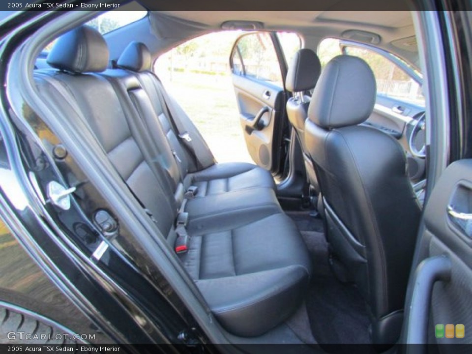 Ebony Interior Rear Seat for the 2005 Acura TSX Sedan #78549245