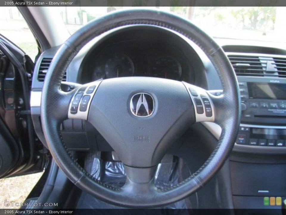 Ebony Interior Steering Wheel for the 2005 Acura TSX Sedan #78549287