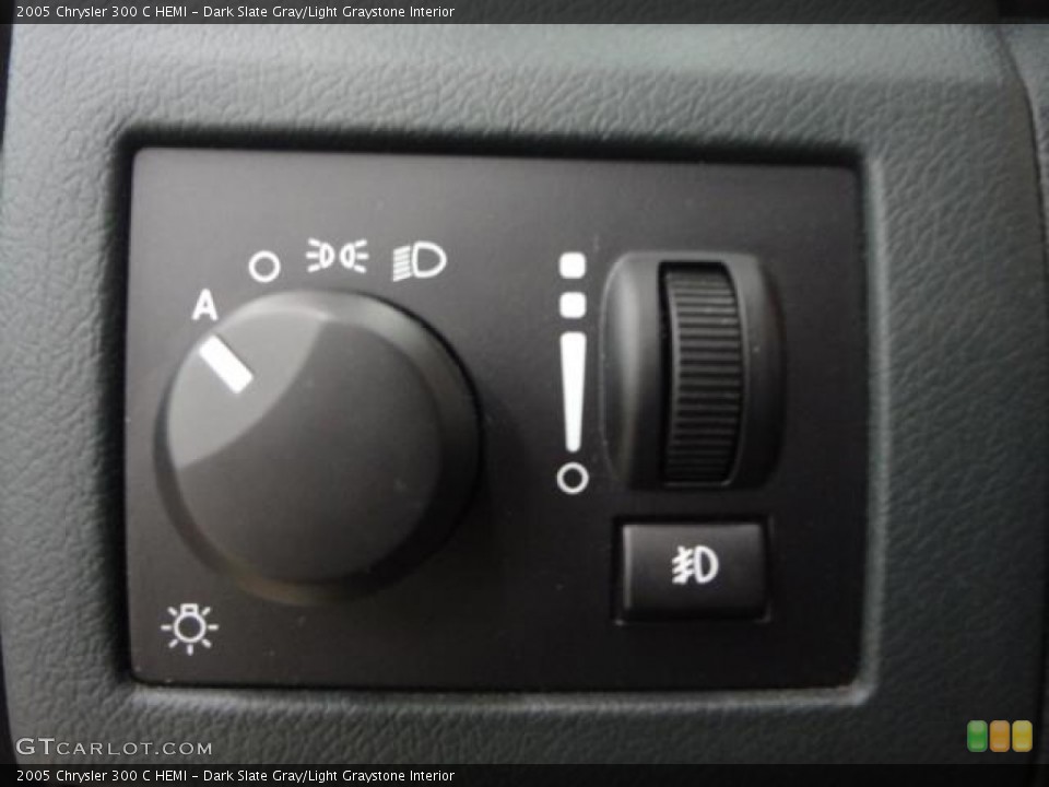 Dark Slate Gray/Light Graystone Interior Controls for the 2005 Chrysler 300 C HEMI #78551647
