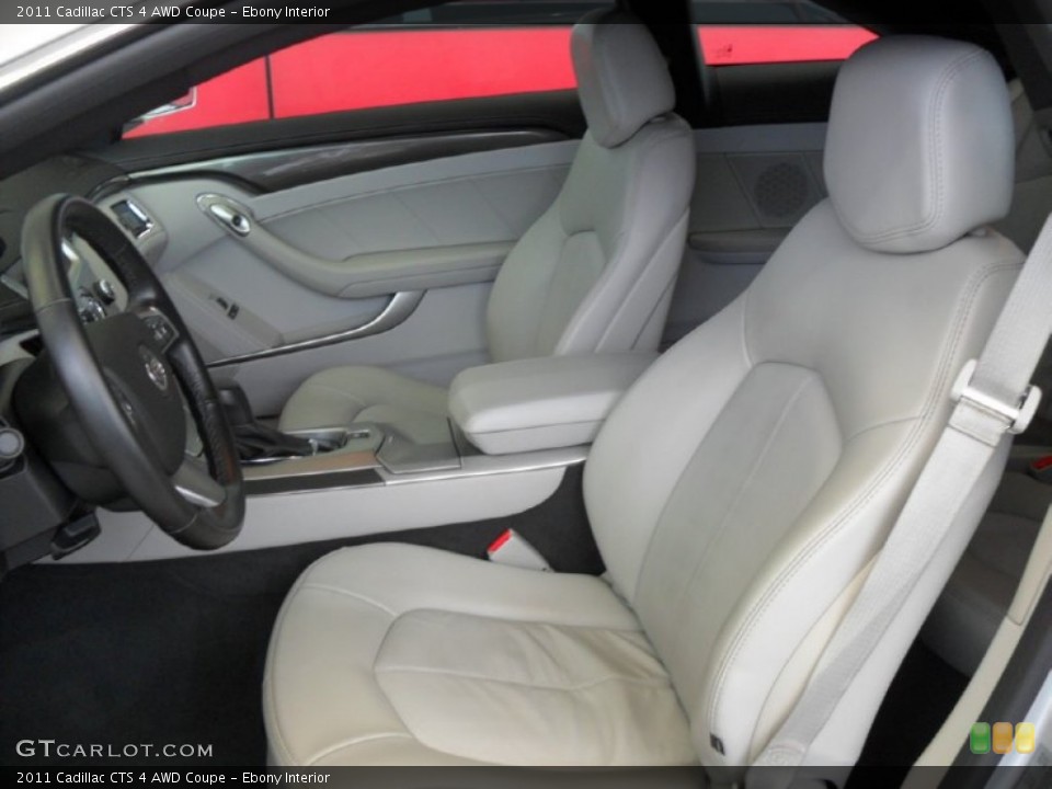 Ebony Interior Front Seat for the 2011 Cadillac CTS 4 AWD Coupe #78555302