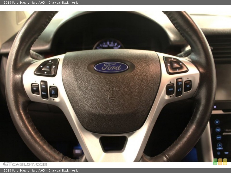 Charcoal Black Interior Steering Wheel for the 2013 Ford Edge Limited AWD #78555746