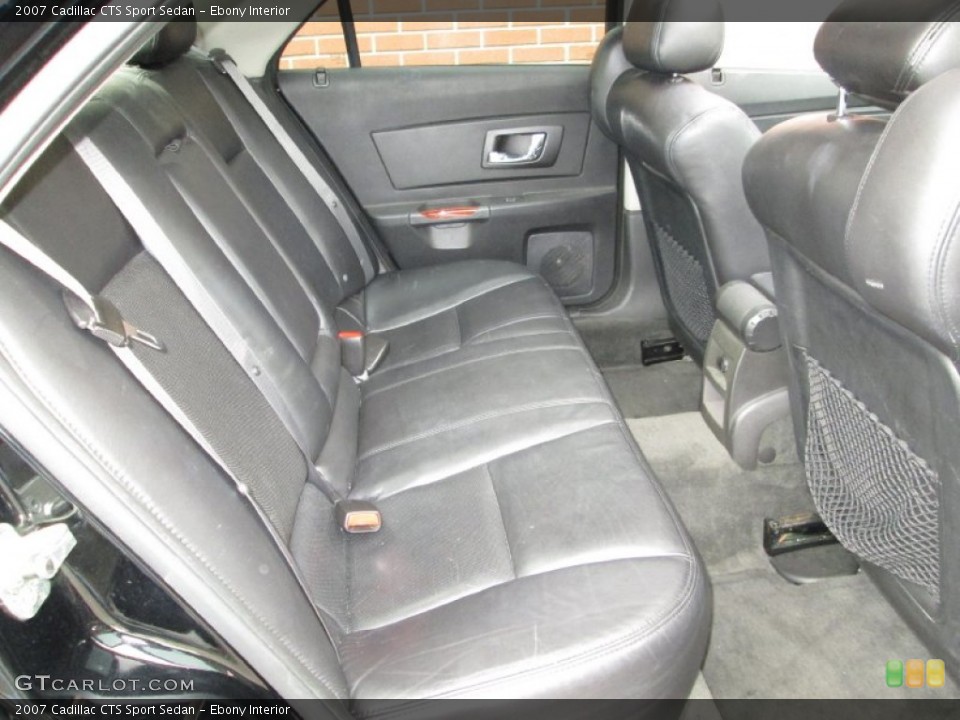 Ebony Interior Rear Seat for the 2007 Cadillac CTS Sport Sedan #78557033