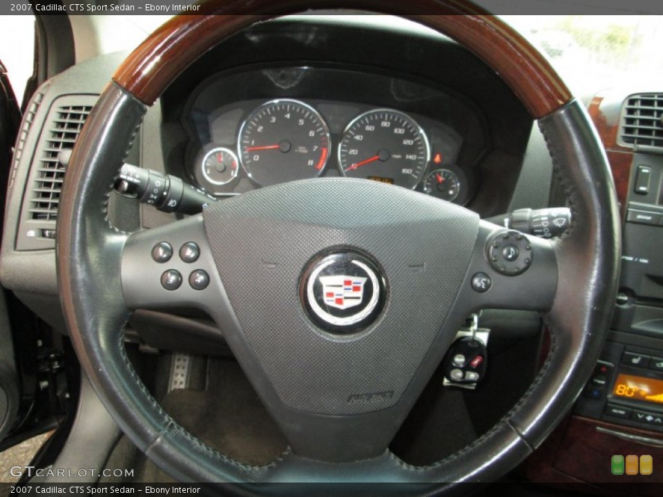Ebony Interior Steering Wheel for the 2007 Cadillac CTS Sport Sedan #78557149