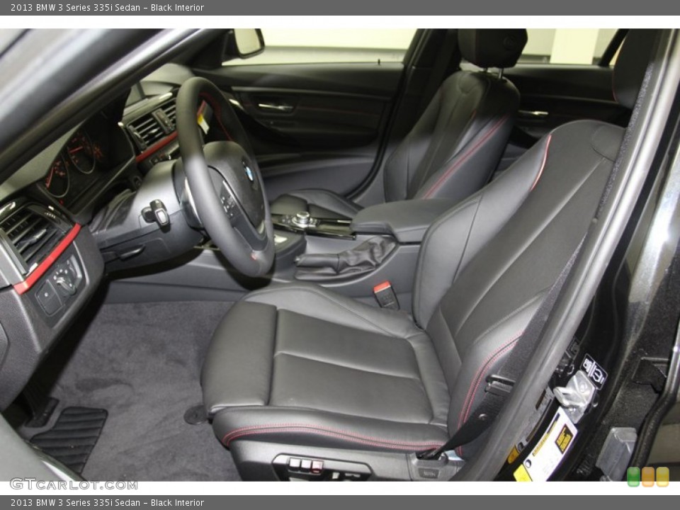 Black Interior Front Seat for the 2013 BMW 3 Series 335i Sedan #78558776