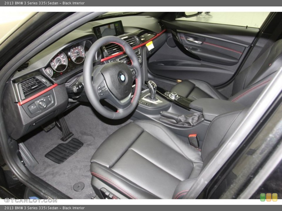 Black Interior Prime Interior for the 2013 BMW 3 Series 335i Sedan #78558929