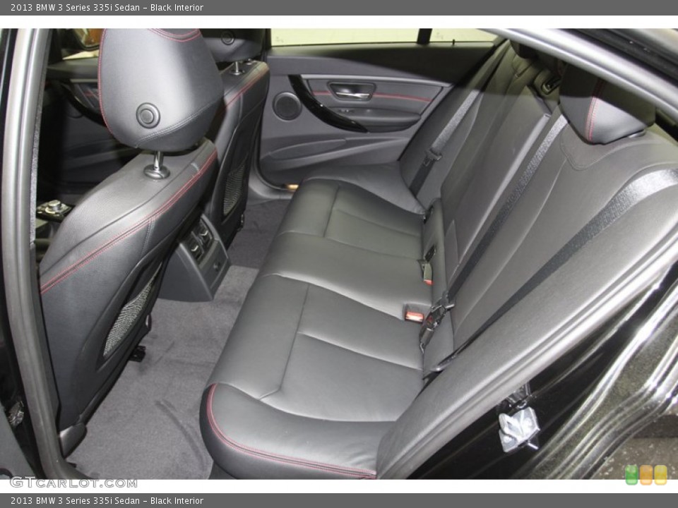 Black Interior Rear Seat for the 2013 BMW 3 Series 335i Sedan #78558952