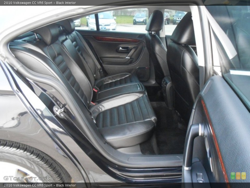 Black Interior Rear Seat for the 2010 Volkswagen CC VR6 Sport #78559982
