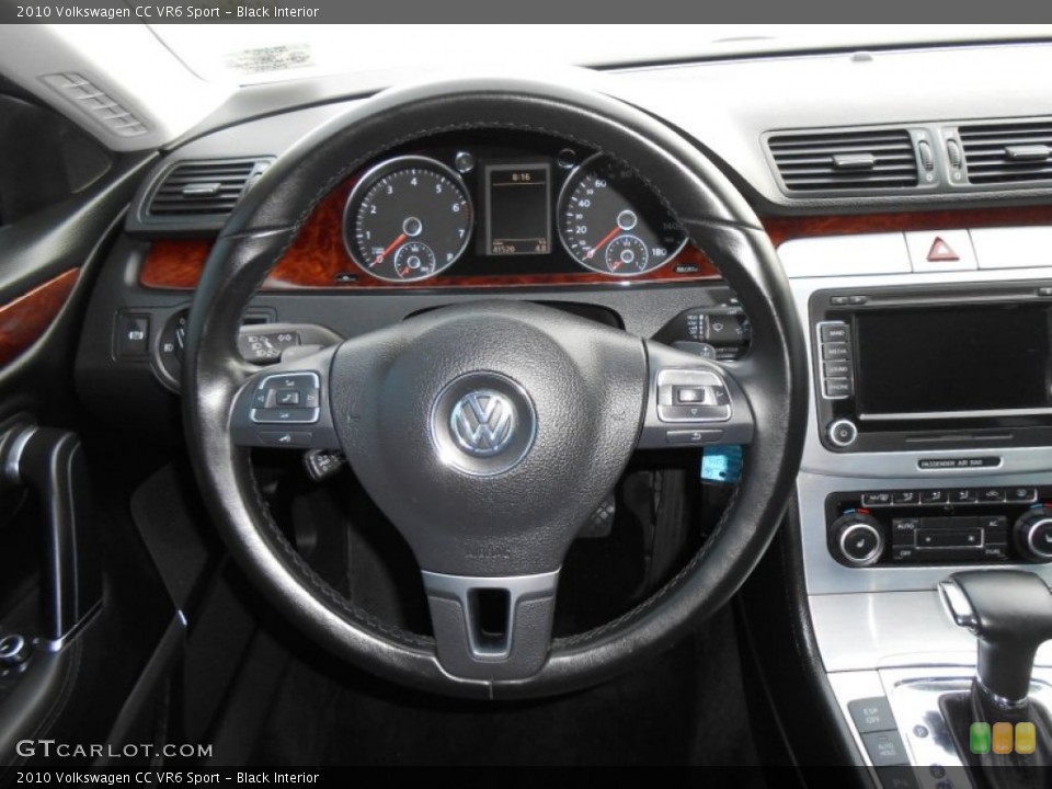 Black Interior Steering Wheel for the 2010 Volkswagen CC VR6 Sport #78560030