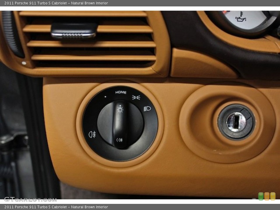 Natural Brown Interior Controls for the 2011 Porsche 911 Turbo S Cabriolet #78560231