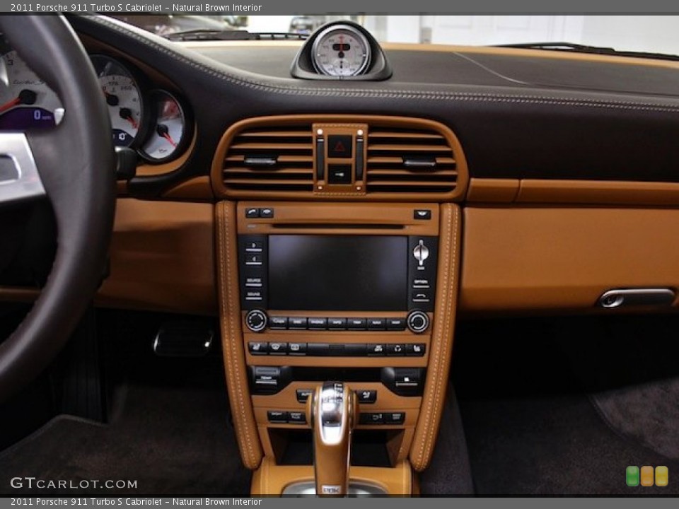 Natural Brown Interior Controls for the 2011 Porsche 911 Turbo S Cabriolet #78560404