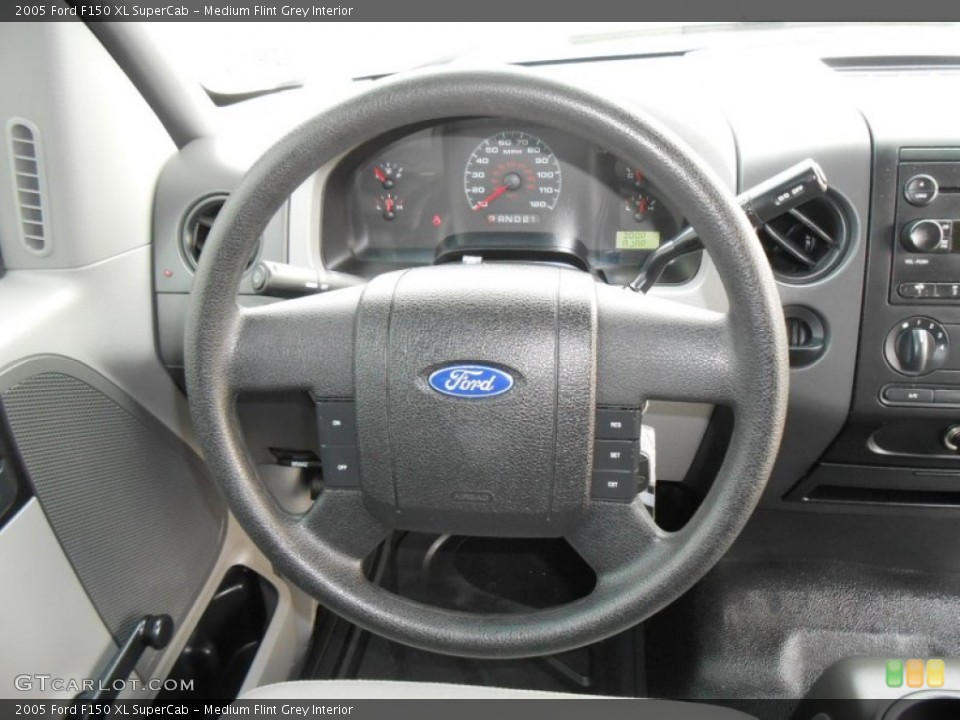 Medium Flint Grey Interior Steering Wheel for the 2005 Ford F150 XL SuperCab #78561470
