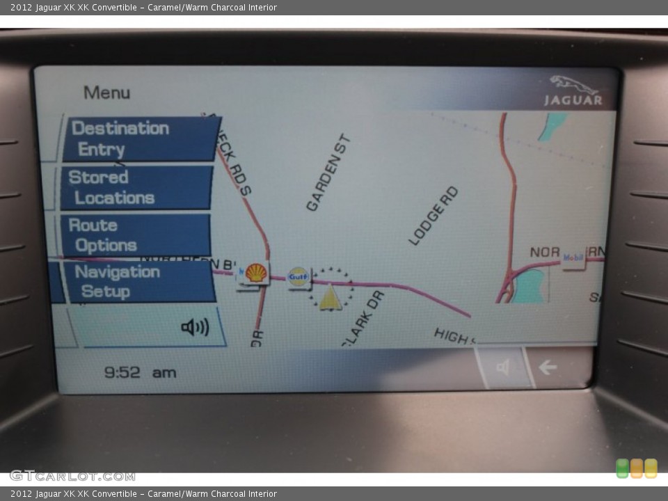 Caramel/Warm Charcoal Interior Navigation for the 2012 Jaguar XK XK Convertible #78561558