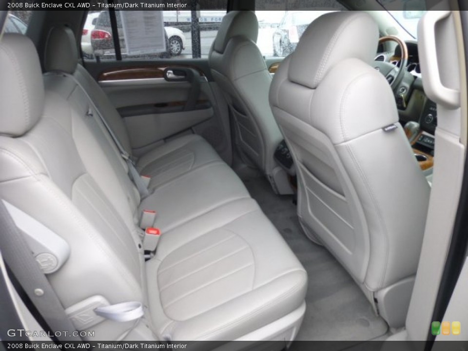 Titanium/Dark Titanium Interior Rear Seat for the 2008 Buick Enclave CXL AWD #78562296