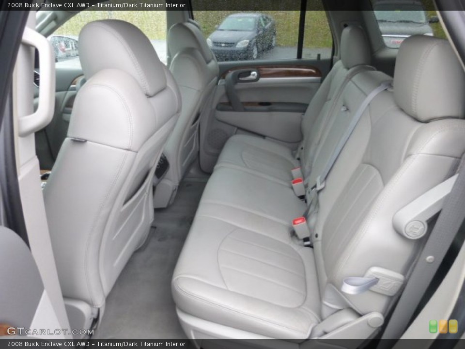 Titanium/Dark Titanium Interior Rear Seat for the 2008 Buick Enclave CXL AWD #78562336