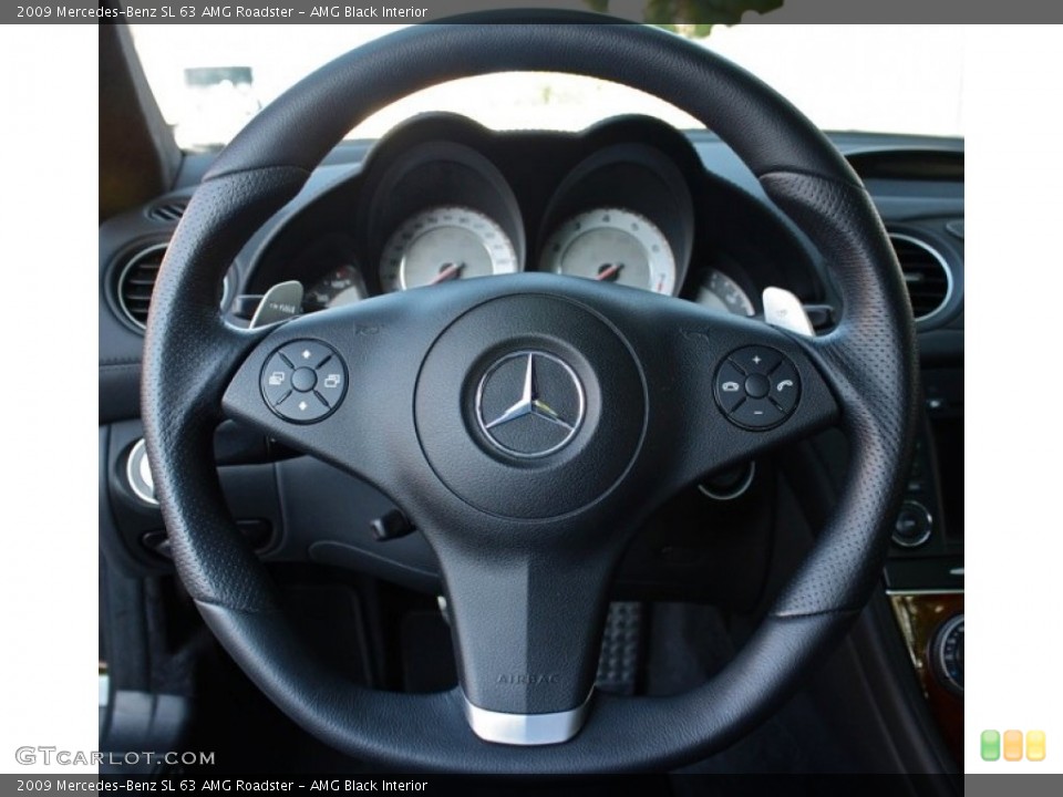 AMG Black Interior Steering Wheel for the 2009 Mercedes-Benz SL 63 AMG Roadster #78562910