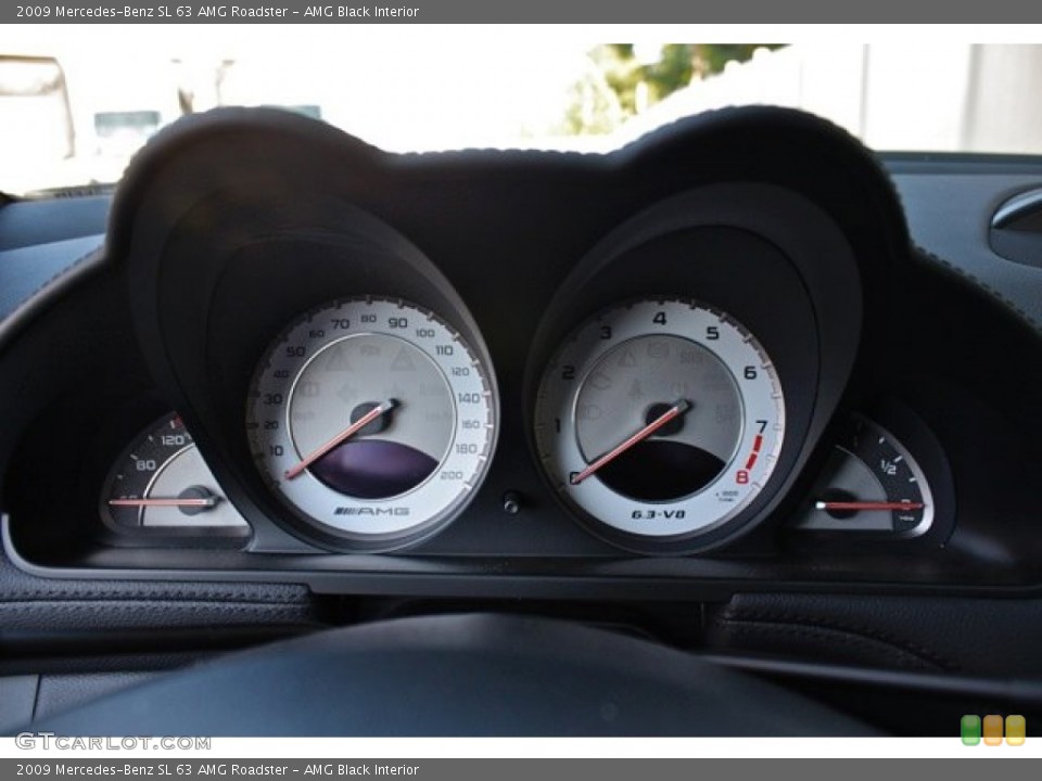 AMG Black Interior Gauges for the 2009 Mercedes-Benz SL 63 AMG Roadster #78562926