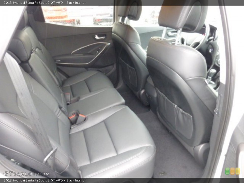 Black Interior Rear Seat for the 2013 Hyundai Santa Fe Sport 2.0T AWD #78564221