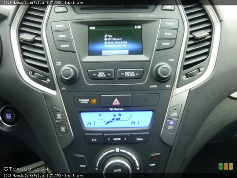 Black Interior Controls for the 2013 Hyundai Santa Fe Sport 2.0T AWD #78564341