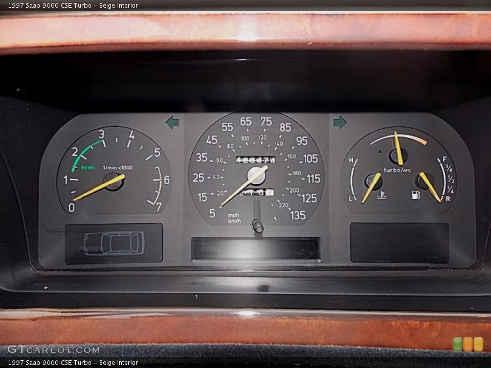 Beige Interior Gauges for the 1997 Saab 9000 CSE Turbo #78564869