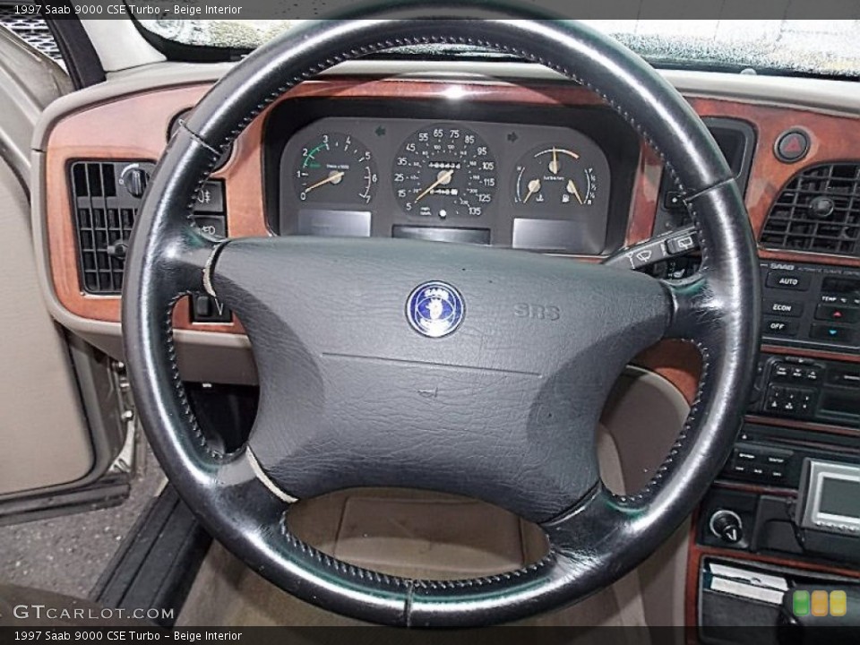 Beige Interior Steering Wheel for the 1997 Saab 9000 CSE Turbo #78565331