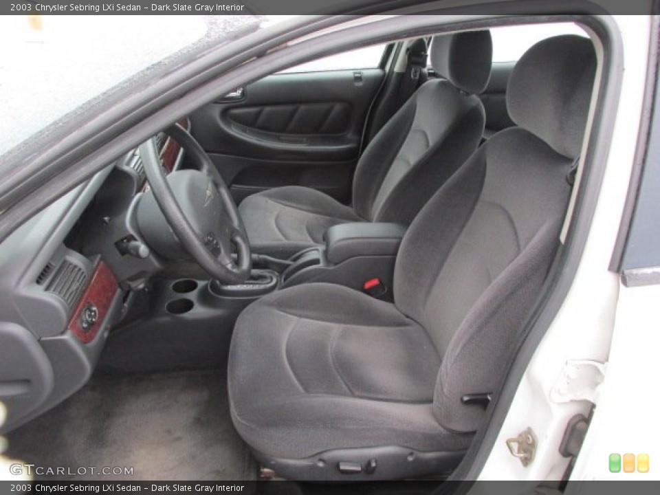 Dark Slate Gray Interior Front Seat for the 2003 Chrysler Sebring LXi Sedan #78567419