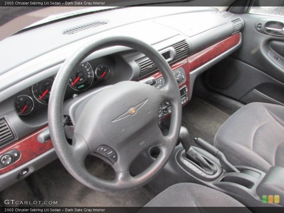 Dark Slate Gray Interior Prime Interior for the 2003 Chrysler Sebring LXi Sedan #78567436