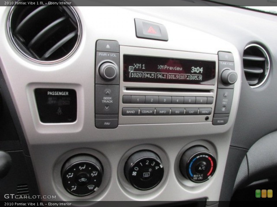 Ebony Interior Controls for the 2010 Pontiac Vibe 1.8L #78567671