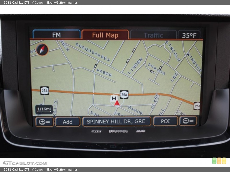 Ebony/Saffron Interior Navigation for the 2012 Cadillac CTS -V Coupe #78569777