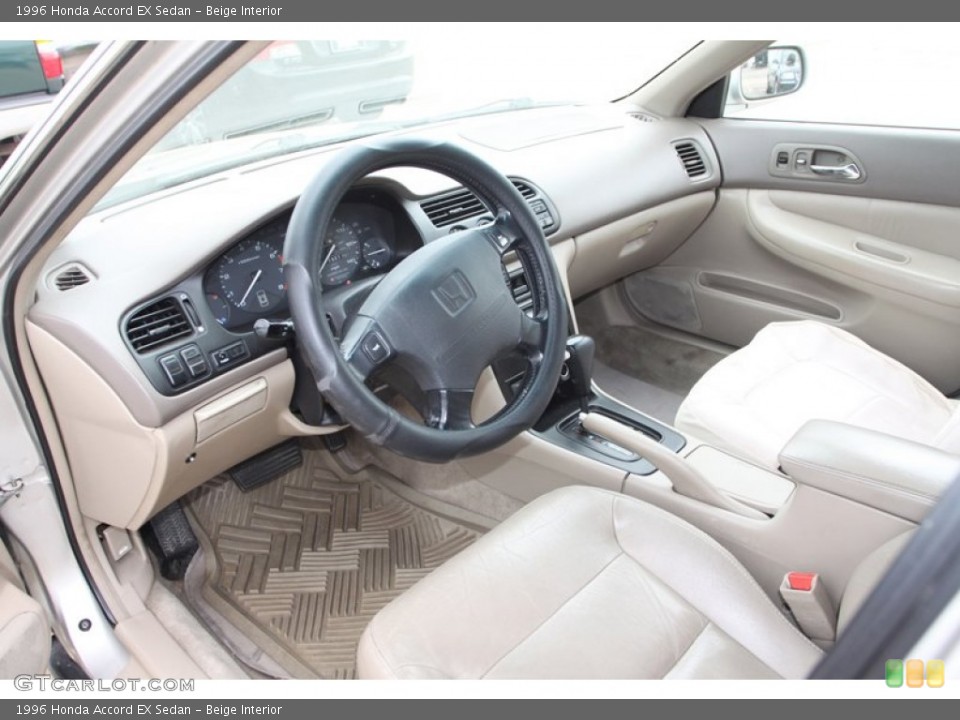 Beige Interior Prime Interior for the 1996 Honda Accord EX Sedan #78570375