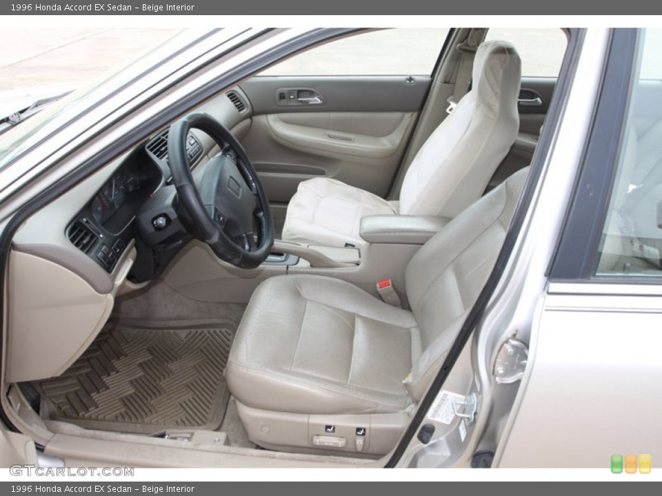 Beige Interior Front Seat for the 1996 Honda Accord EX Sedan #78570392