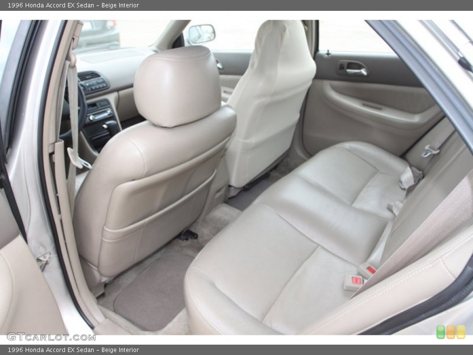 Beige Interior Rear Seat for the 1996 Honda Accord EX Sedan #78570407