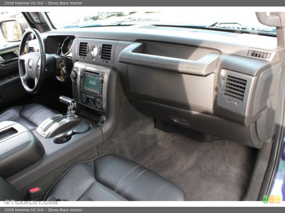 Ebony Black Interior Dashboard for the 2008 Hummer H2 SUV #78571109