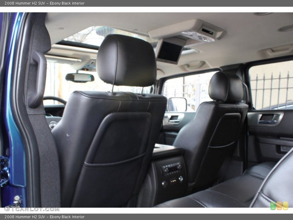 Ebony Black Interior Entertainment System for the 2008 Hummer H2 SUV #78571244
